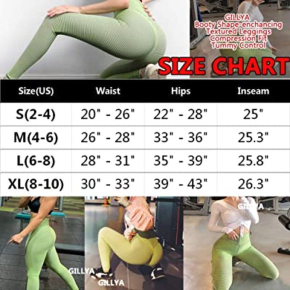 GILLYA Ruched Butt Lift Textured High Waist Pants - Picture 4 of 5